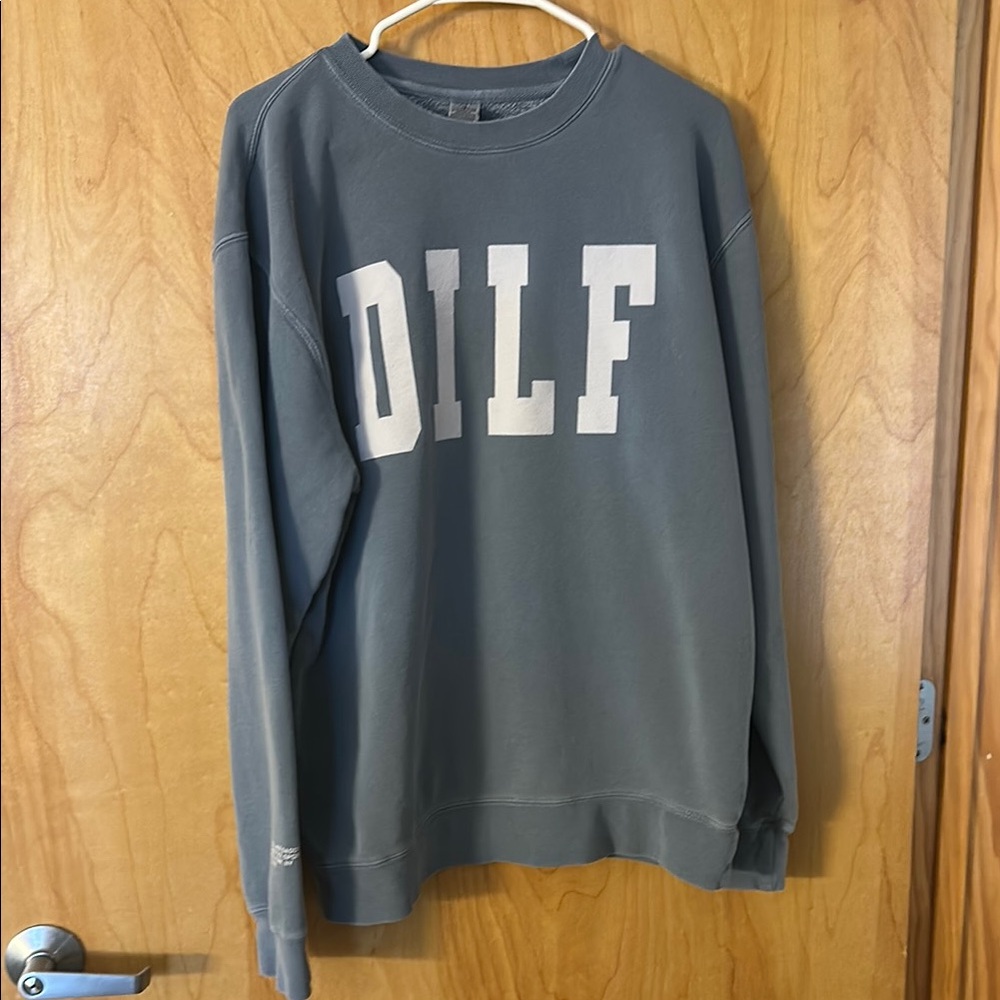 Call Her Daddy/Alex Cooper “DILF” Slate Blue Crewneck
